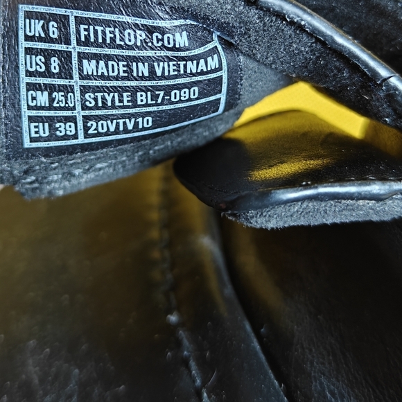 FitFlop Fino Feather Toe Post Black Slides Slipper Thong Sandals Black Women's 8 - Picture 8 of 8